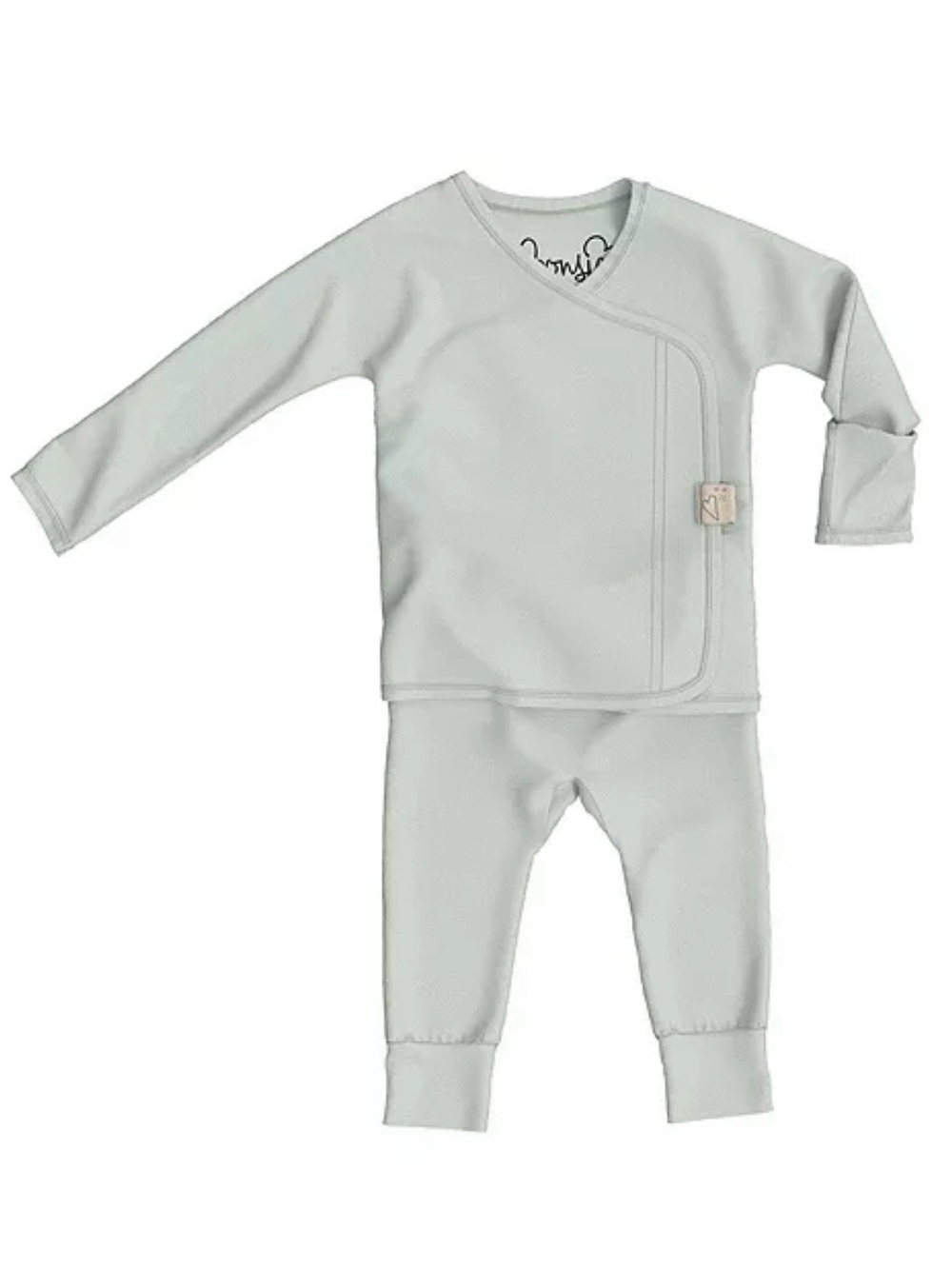 Bonsie Soft Wrap-Front Kids Pajama Set in Lemmon